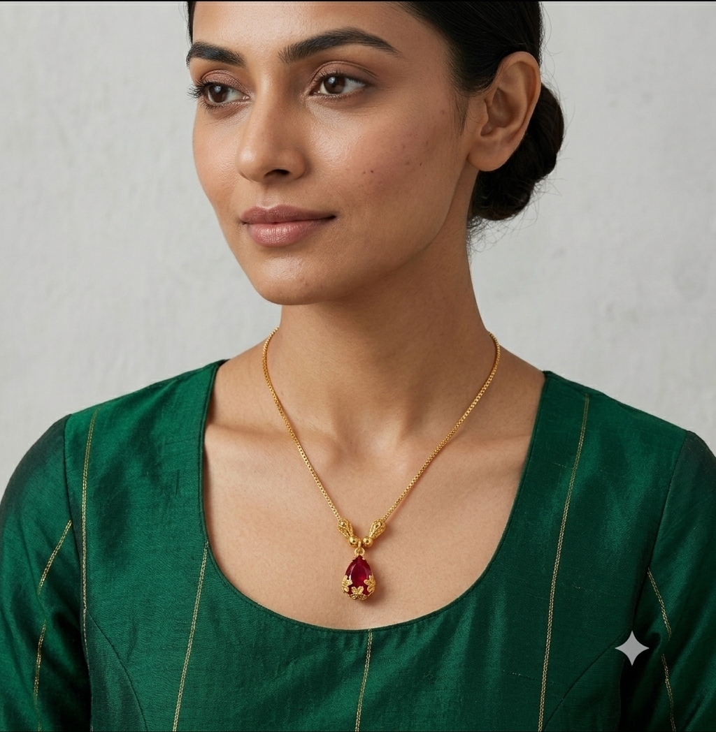 Royal Teardrop Pendant Necklace - Image 3
