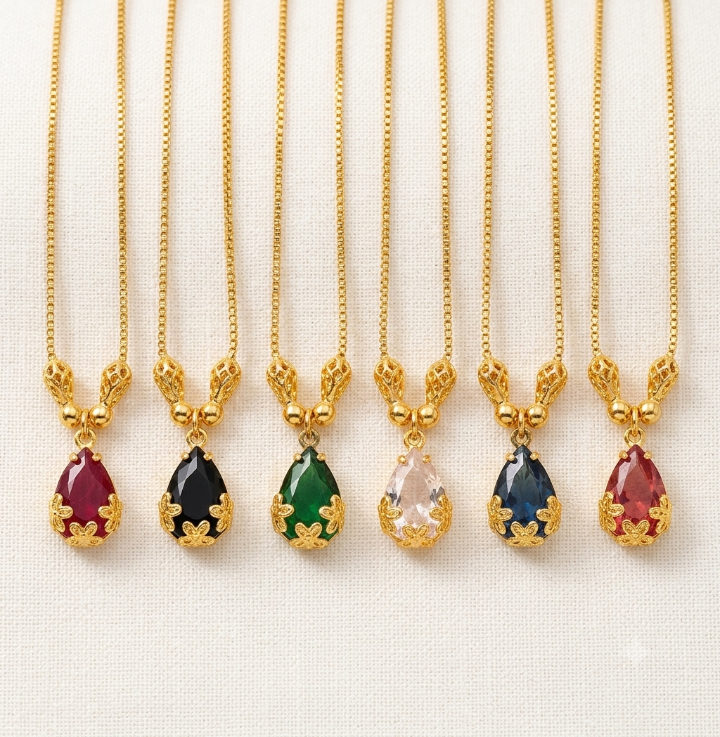 Royal Teardrop Pendant Necklace - Image 2