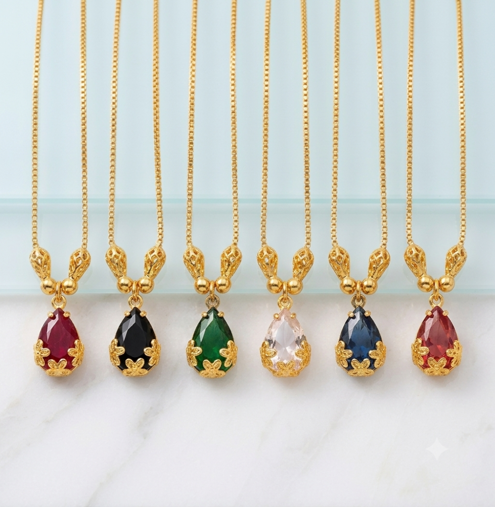 Royal Teardrop Pendant Necklace