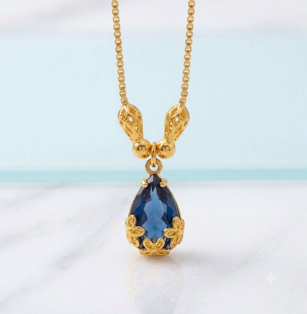 Royal Teardrop Pendant Necklace - Image 7