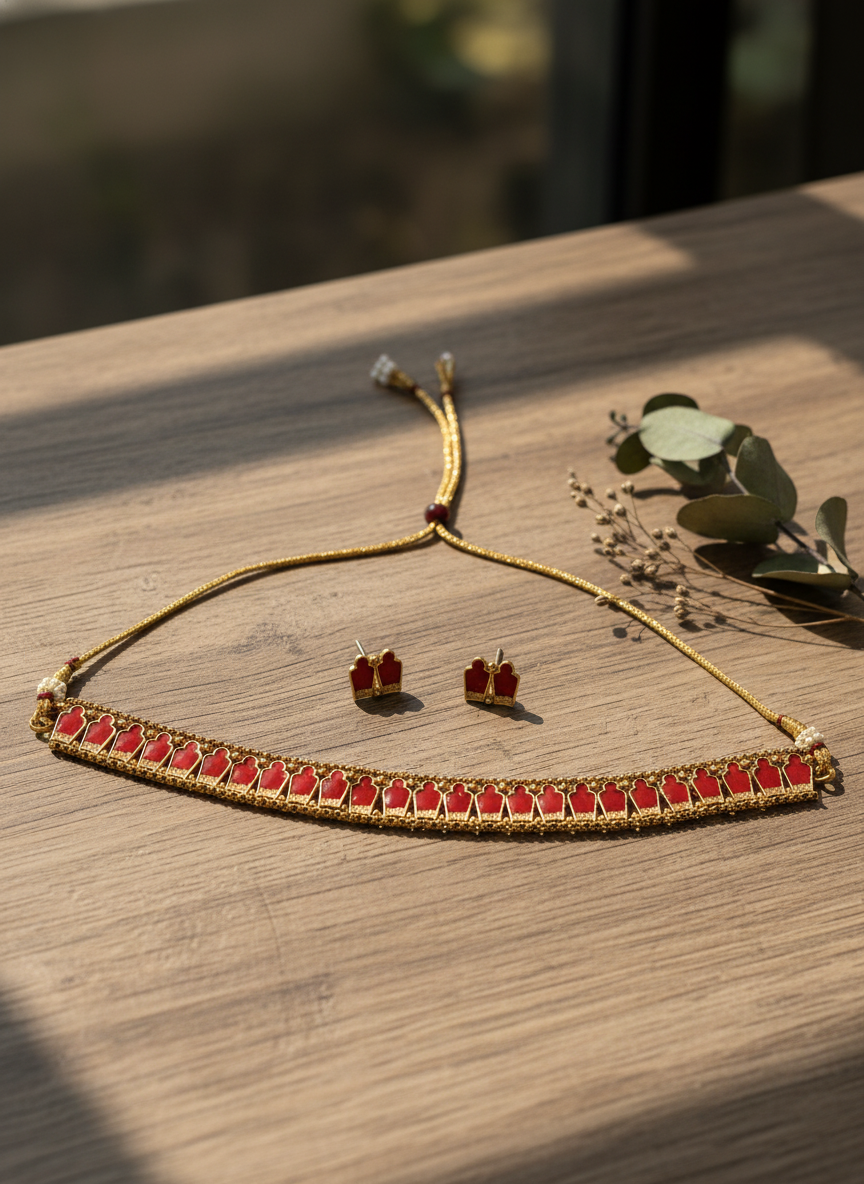 Palakka Adjustable Choker Set - Image 8
