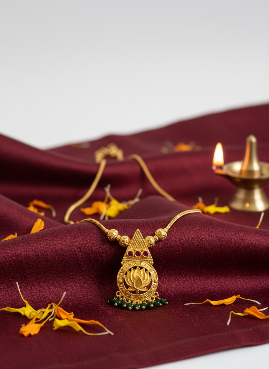 Elegant Lotus Pendant Necklace - Image 6