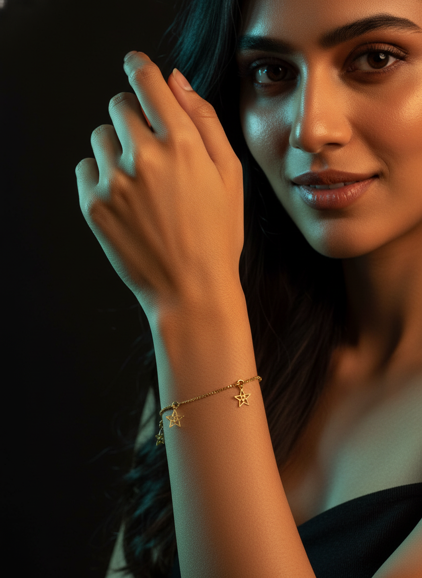 Star Charm Gold Plated Bracelet - Image 2