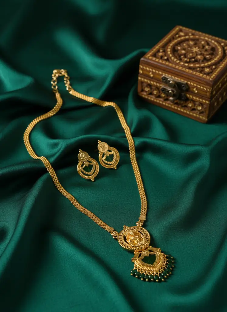 Divine Lakshmi Temple Necklace Set
