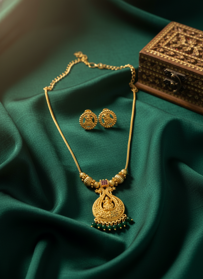 Lakshmi Antique Pendant Set
