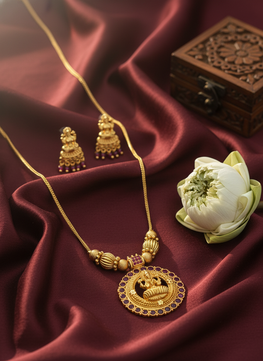 Traditional Lakshmi Necklace Set